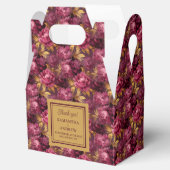 Stijlvolle Bourgogne Blush Gold Boho Wedding Bedan Bedankdoosjes (Geopend)