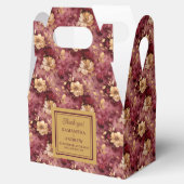 Stijlvolle Bourgogne Blush Gold Wedding Bedankt Bo Bedankdoosjes (Geopend)