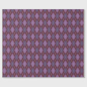 Stijlvolle Bourgogne en Purples Argyle Classic Gol Cadeaupapier (Vlak)