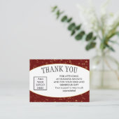 Stijlvolle Bourgogne-Logo voor schokdempers Informatiekaartje (Staand voorkant)