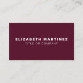 Stijlvolle Bourgogne Wine Maroon Modern Front and  Visitekaartje (Voorkant)