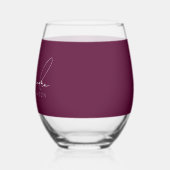 Stijlvolle Bourgondië  Witte Moderne Calligraphy N Wijnglas Zonder Voet (Links)