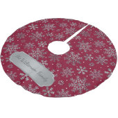 Stijlvolle Bourgondische kerst met elegante sneeuw Kerstboom Rok (Gekanteld)