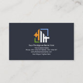 Stijlvolle bouwrebar — civiele ingenieur visitekaartje (Achterkant)