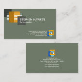 Stijlvolle bouwstenen architect visitekaartje (Voorkant / Achterkant)