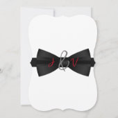 Stijlvolle Bowtie Groomsman Kaart (Achterkant)
