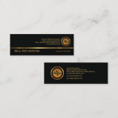 Stijlvolle box Design Warehousing Gold Line Logist Mini Visitekaartje (Voorkant / Achterkant)