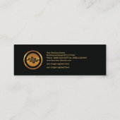 Stijlvolle box Design Warehousing Gold Line Logist Mini Visitekaartje (Achterkant)