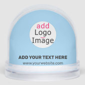 Stijlvolle Branding Chic  Logo Bord Blauw Sneeuwbol (Voorkant)