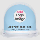 Stijlvolle Branding Chic  Logo Bord Blauw Sneeuwbol (Achterkant)