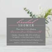 Stijlvolle Bridal Shower Invitations (roze) Kaart (Staand voorkant)