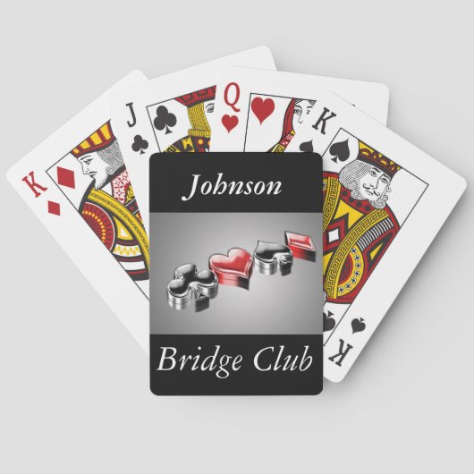 Stijlvolle Bridge Poker Canasta Suits Modern Custo Pokerkaarten (Achterkant)