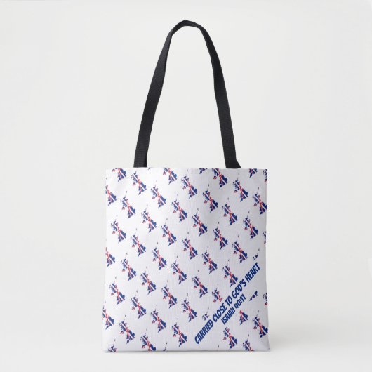 Stijlvolle Britse UNION JACK FLAG Scripts Bijbelve Tote Bag (Voorkant)