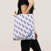 Stijlvolle Britse UNION JACK FLAG Scripts Bijbelve Tote Bag (Dichtbij)