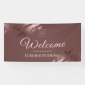 Stijlvolle bronzen verwelkoming op het lanceerfees spandoek (Horizontaal)