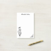 Stijlvolle bruid bruiloft Mode jurk bruids notitie Post-it® Notes (Op bureau)