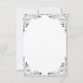 Stijlvolle bruid en bruidegom illustratie bruiloft kaart (Achterkant)