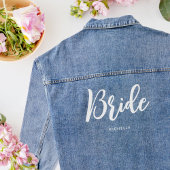 Stijlvolle bruid getrouwd Persoonlijk Denim Jacket