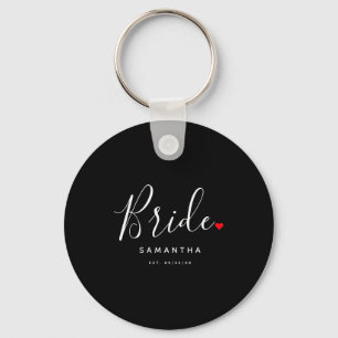 Stijlvolle Bruid Trouw T Shirt  Sleutelhanger