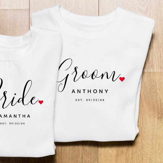 Stijlvolle bruidegom bruiloft t-shirt