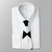 Stijlvolle bruidegom geometrische zwart-wit trouw- stropdas (Gebonden)