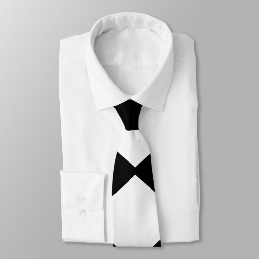 Stijlvolle bruidegom geometrische zwart-wit trouw- stropdas (Gebonden)