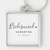 Stijlvolle bruidsmeisje bruiloft sleutelhanger (Voorkant)