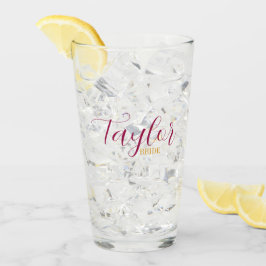 Stijlvolle bruidsnaam  glas