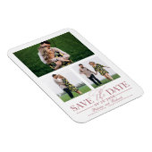 Stijlvolle bruiloft Bewaar de datum Meerdere foto' Magneet (Rechterzijde)