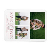 Stijlvolle bruiloft Bewaar de datum Meerdere foto' Magneet (Horizontaal)