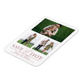 Stijlvolle bruiloft Bewaar de datum Meerdere foto' Magneet (Linkerzijde)