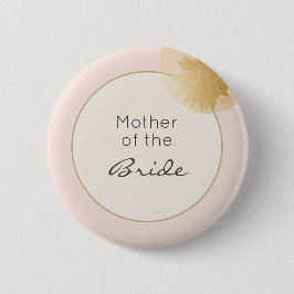 Stijlvolle bruiloft Blush Gold Moeder van de Bride Ronde Button 5,7 Cm