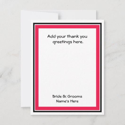 Stijlvolle bruiloft Hartelijk dank Bedankkaart (Achterkant)