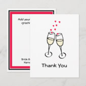 Stijlvolle bruiloft Hartelijk dank Bedankkaart (Voorkant / Achterkant)