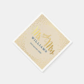 STIJLVOLLE BRUILOFT mini confetti goud marine ivoo Servetten (Hoek)