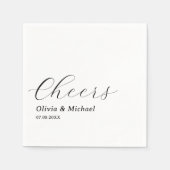 Stijlvolle bruiloft repetitie diner juichen Custom Servet (Voorkant)