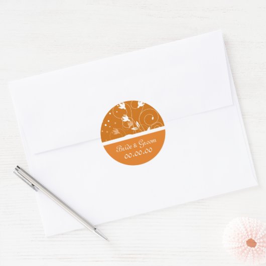 Stijlvolle bruiloft Sticker (Envelop)