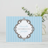 STIJLVOLLE BRUILOFT UITNODIGINGEN:: flourish delux Kaart (Staand voorkant)