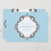 STIJLVOLLE BRUILOFT UITNODIGINGEN:: flourish delux Kaart (Voorkant / Achterkant)