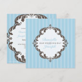 STIJLVOLLE BRUILOFT UITNODIGINGEN:: flourish delux Kaart (Voorkant / Achterkant)