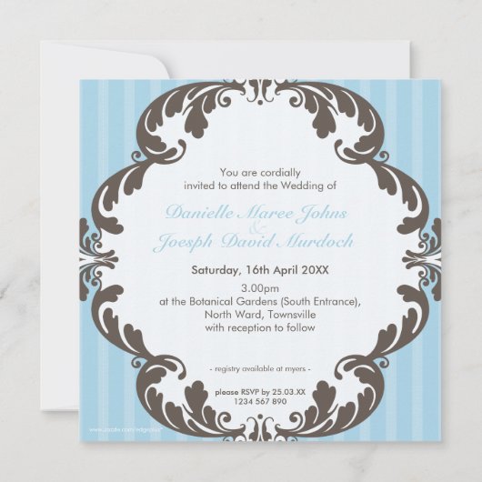 STIJLVOLLE BRUILOFT UITNODIGINGEN:: flourish delux Kaart (Achterkant)