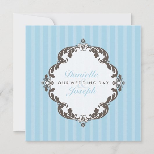 STIJLVOLLE BRUILOFT UITNODIGINGEN:: flourish delux Kaart (Voorkant)