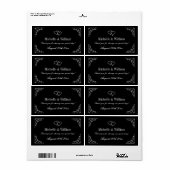 Stijlvolle bruiloft wijn of waterflesetiketten etiket (Full Sheet)