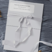 Stijlvolle bruiloft zwart wit retouradres etiket