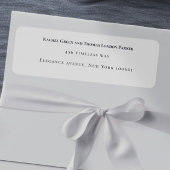 Stijlvolle bruiloft zwart wit retouradres etiket