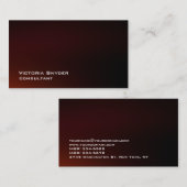 Stijlvolle Bruin Rood Professional Visitekaartje (Voorkant / Achterkant)