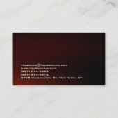 Stijlvolle Bruin Rood Professional Visitekaartje (Achterkant)