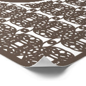 Stijlvolle bruine en witte toorkalligrafie poster (Hoek)