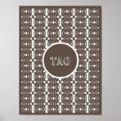 Stijlvolle bruine en witte toorkalligrafie poster (Voorkant)