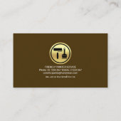 Stijlvolle bruine laag Gold Wave Painter Visitekaartje (Achterkant)